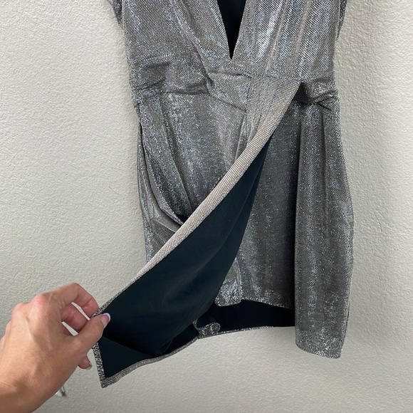 NWT Ramy Brook Evening Capsule Cocktail Dress in Rose Gold Plunge Neck Sz 8 - Picture 4 of 15